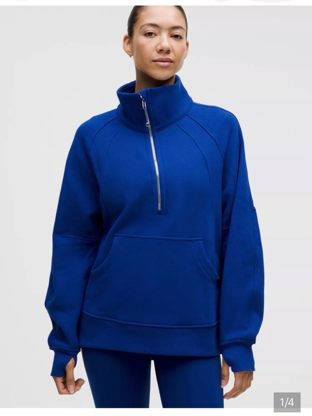 lululemon athletica Royal Blue Half-Zip Pullover Hoodie